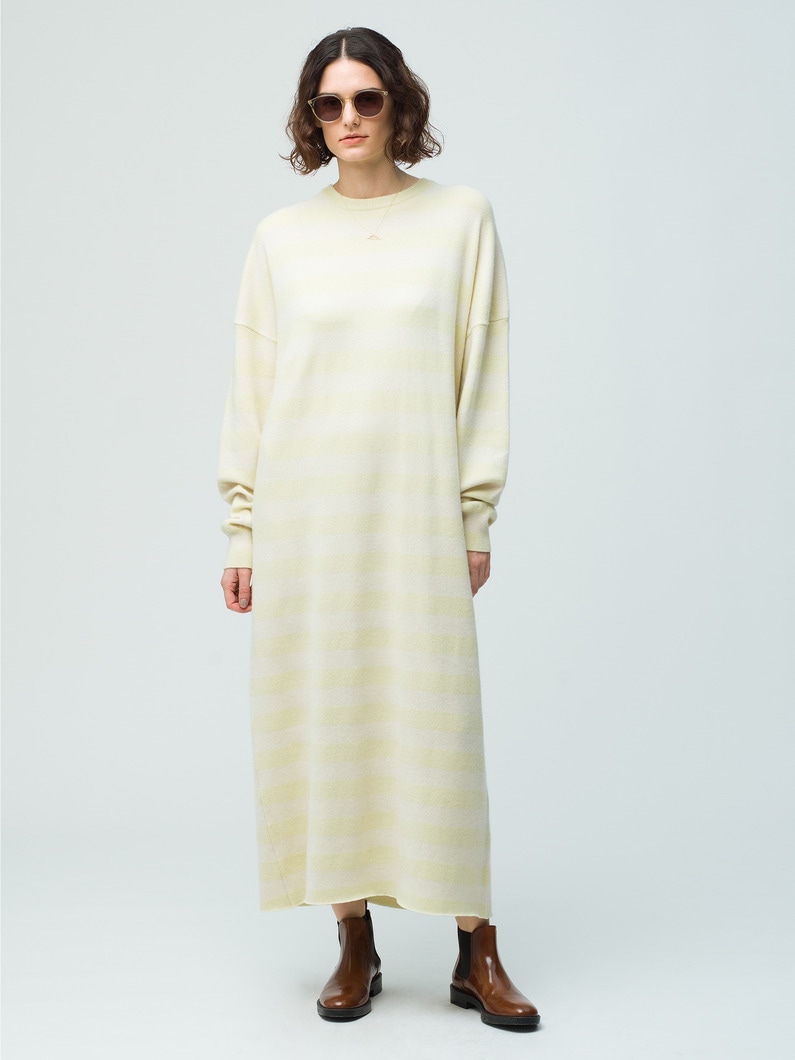 Weird Cashmere Short Dress (striped) 詳細画像 light yellow 1