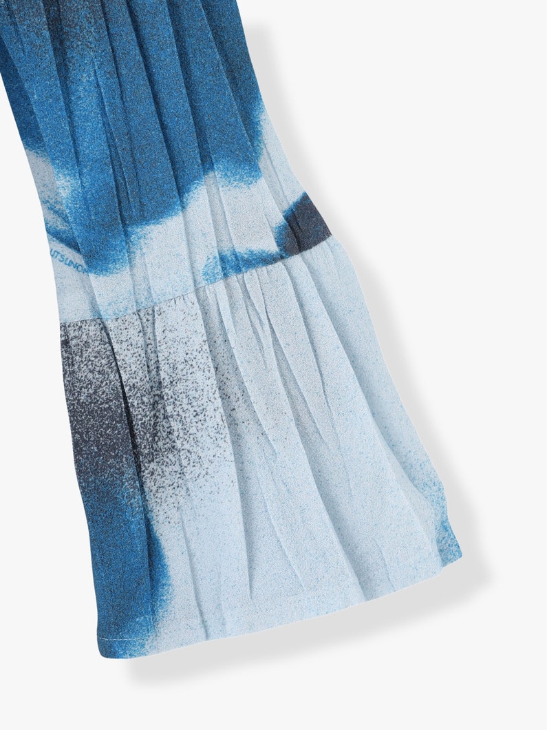 Square Neck Print Dress (blue) 詳細画像 blue 5