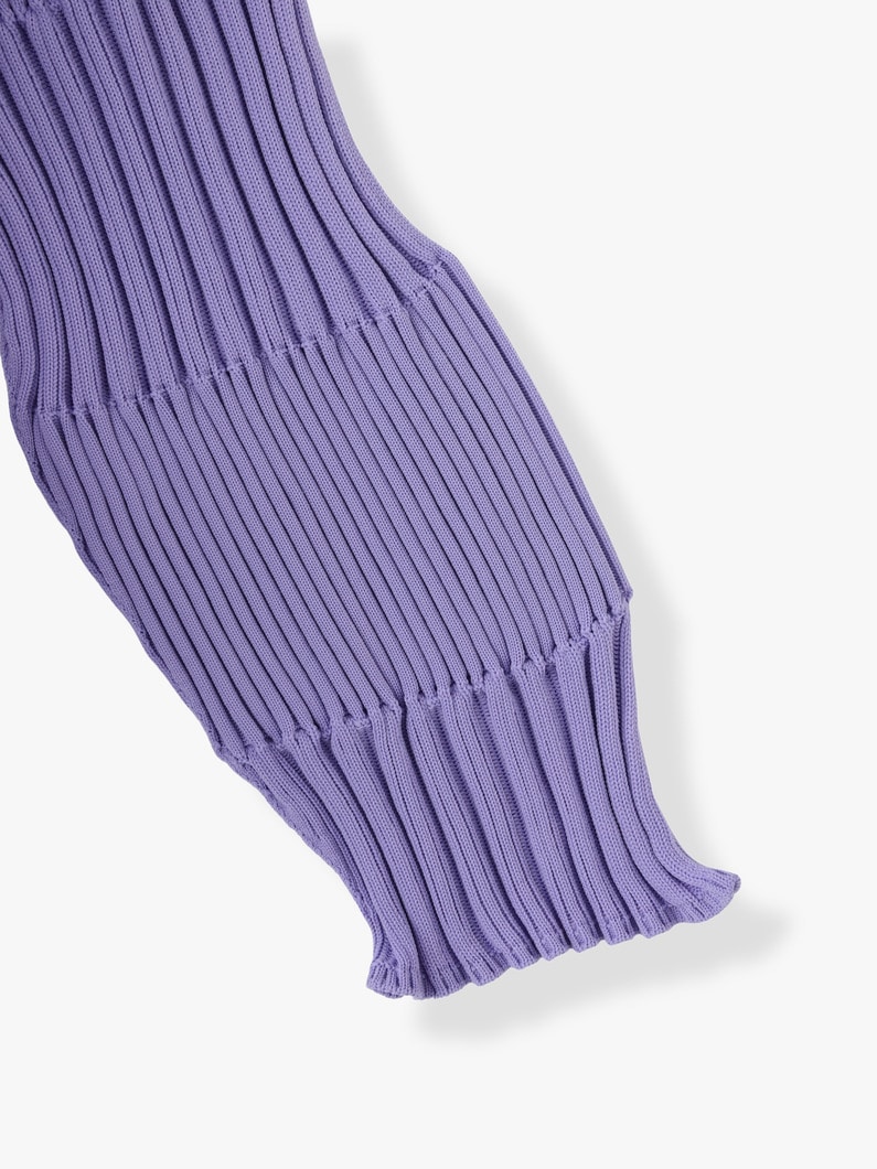 Fluted Long Sleeve Mini Dress 詳細画像 light purple 5