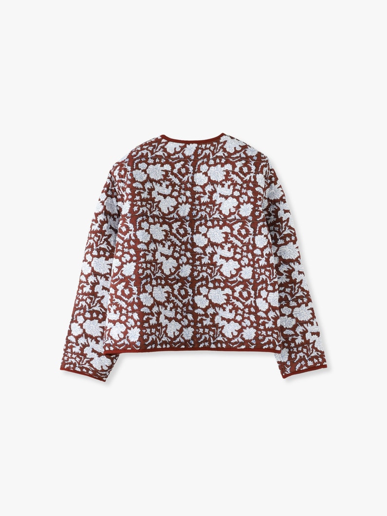 Nila Print Quilted Jacket (wine red) 詳細画像 wine red 3