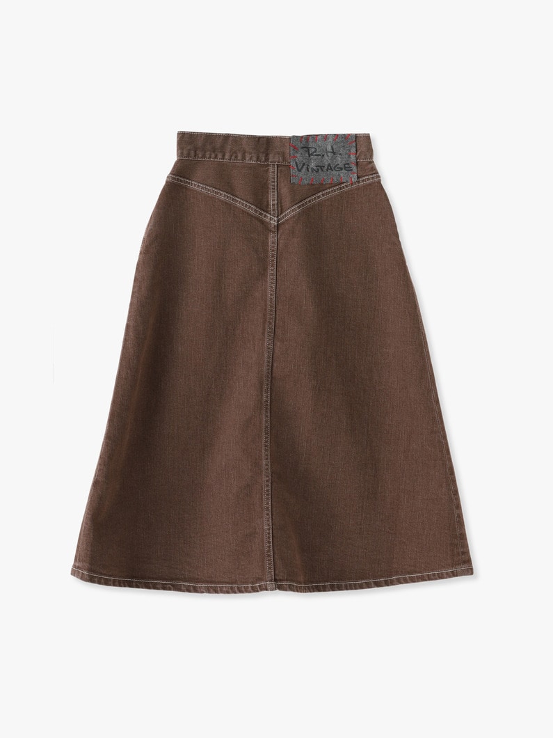 Stretch Color Denim Skirt 詳細画像 brown 2