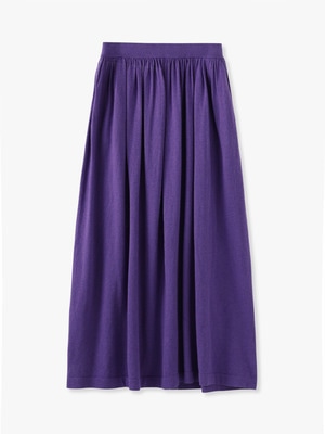 Claudia Gather Skirt (purple/navy) 詳細画像 purple
