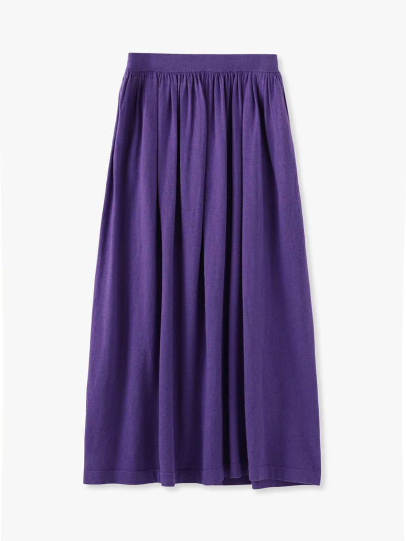 Claudia Gather Skirt (purple/navy) 詳細画像 purple 1
