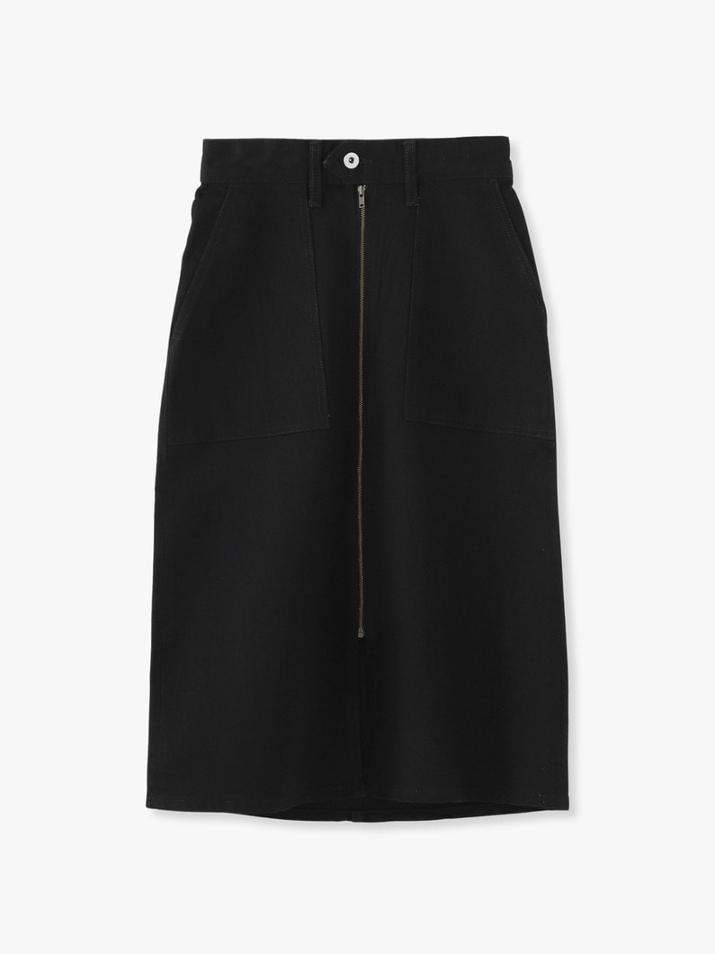 Denim Zip Skirt 詳細画像 black 3