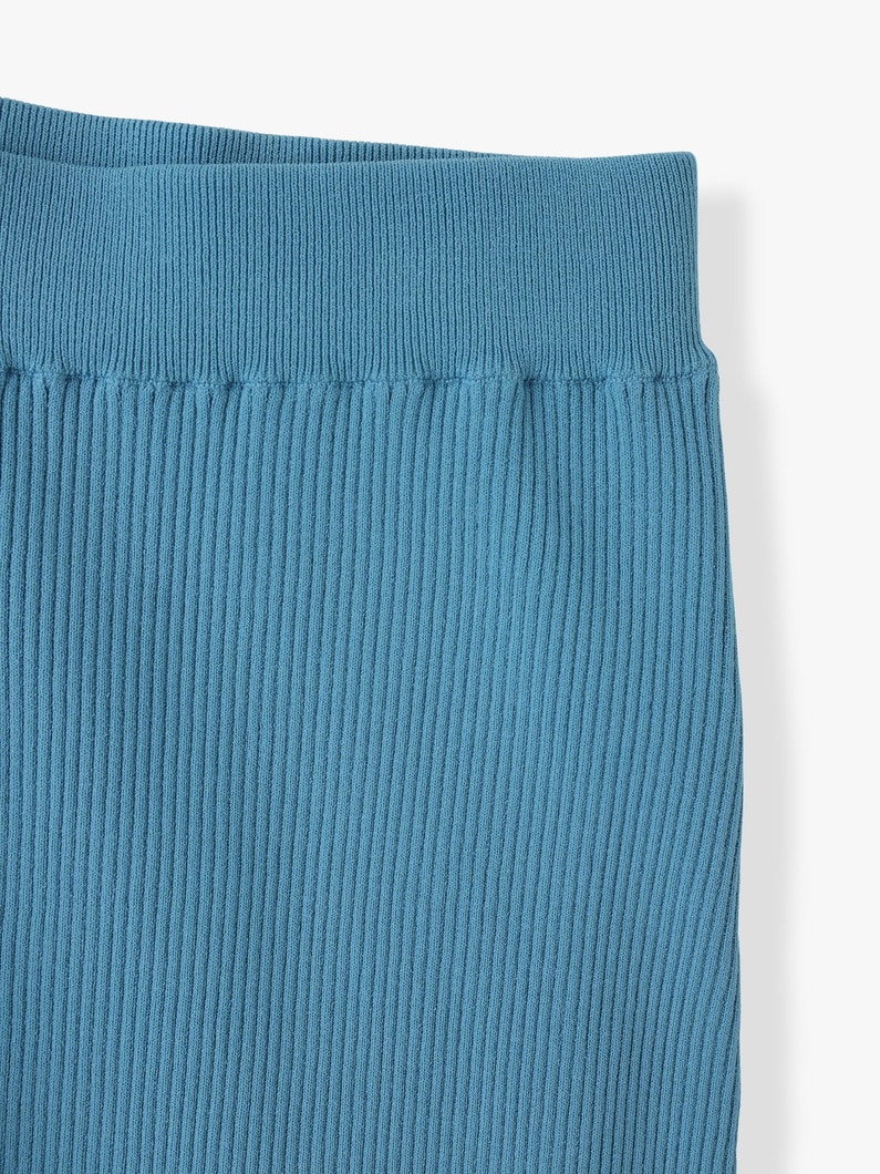 Rib Knit Slit Skirt 詳細画像 blue 6