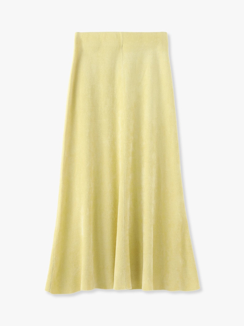 Velour Knit Flare Skirt 詳細画像 light yellow 3
