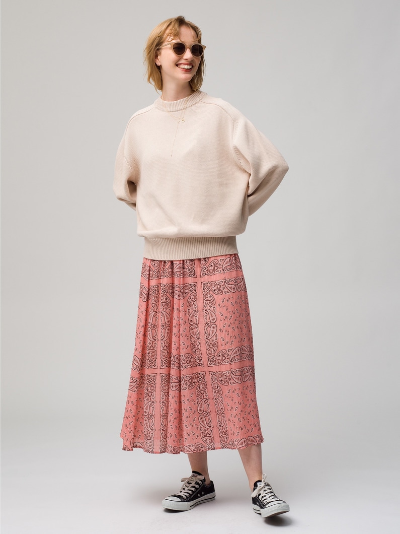 Bandana Print Skirt 詳細画像 pink 1