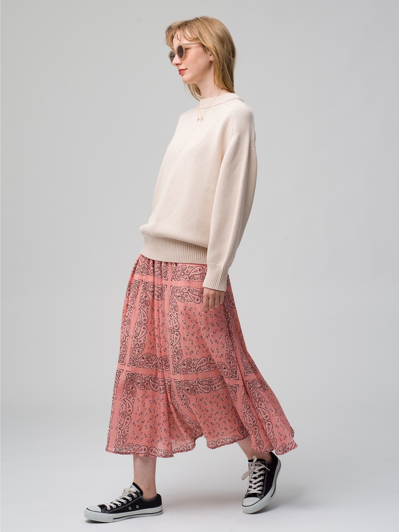 Bandana Print Skirt 詳細画像 pink 2