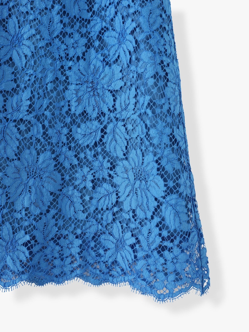 Flower Code Lace Skirt 詳細画像 blue 7