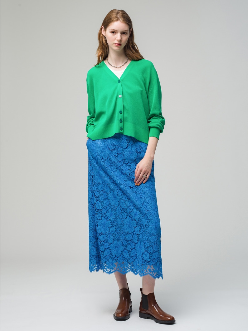 Flower Code Lace Skirt 詳細画像 blue 1