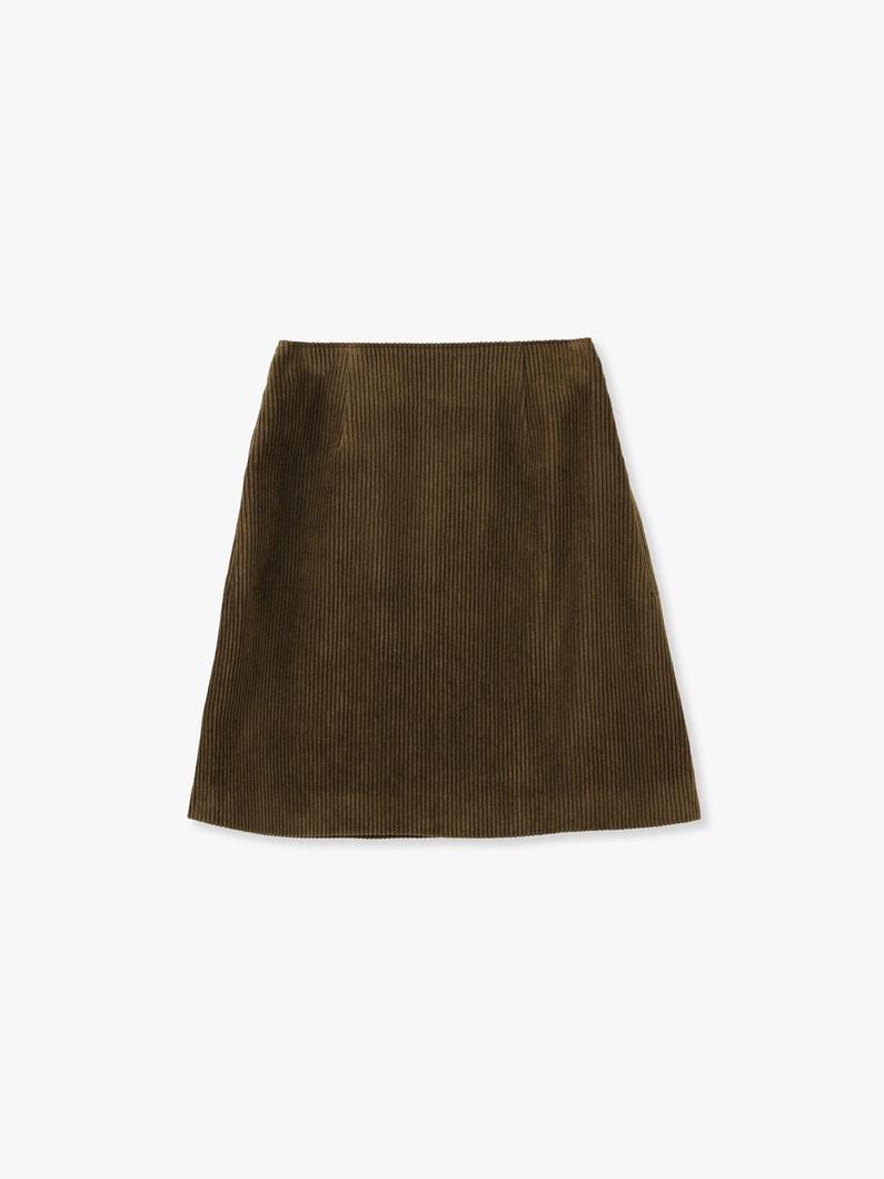 Corduroy A Line Skirt 詳細画像 olive 3