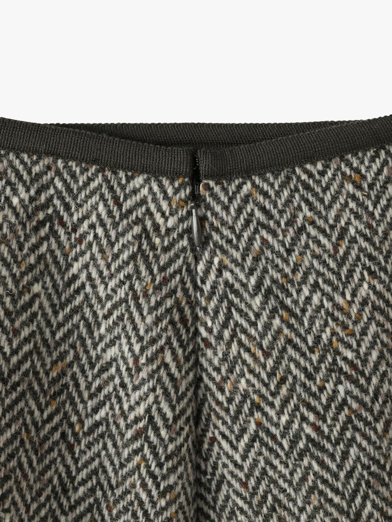 Herringbone Wool Flare Skirt (khaki) 詳細画像 khaki 6