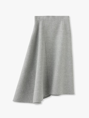 Luxe Melton Flare Skirt 詳細画像 top gray