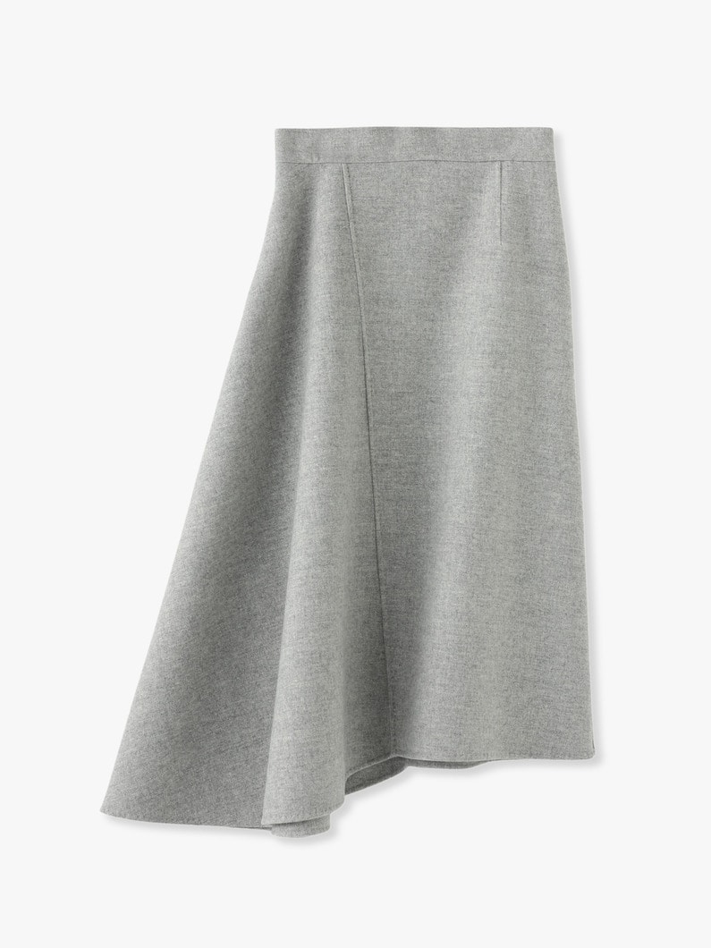 Luxe Melton Flare Skirt 詳細画像 top gray 1