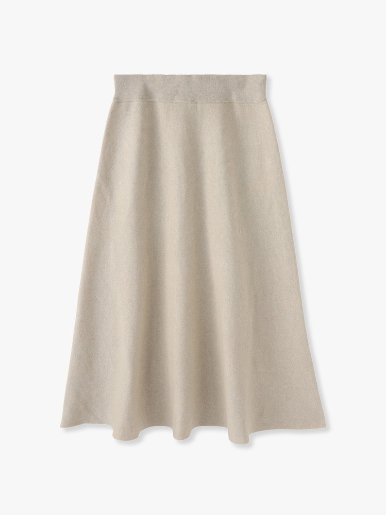 Soft Smooth Knit Flare Skirt 詳細画像 beige 1