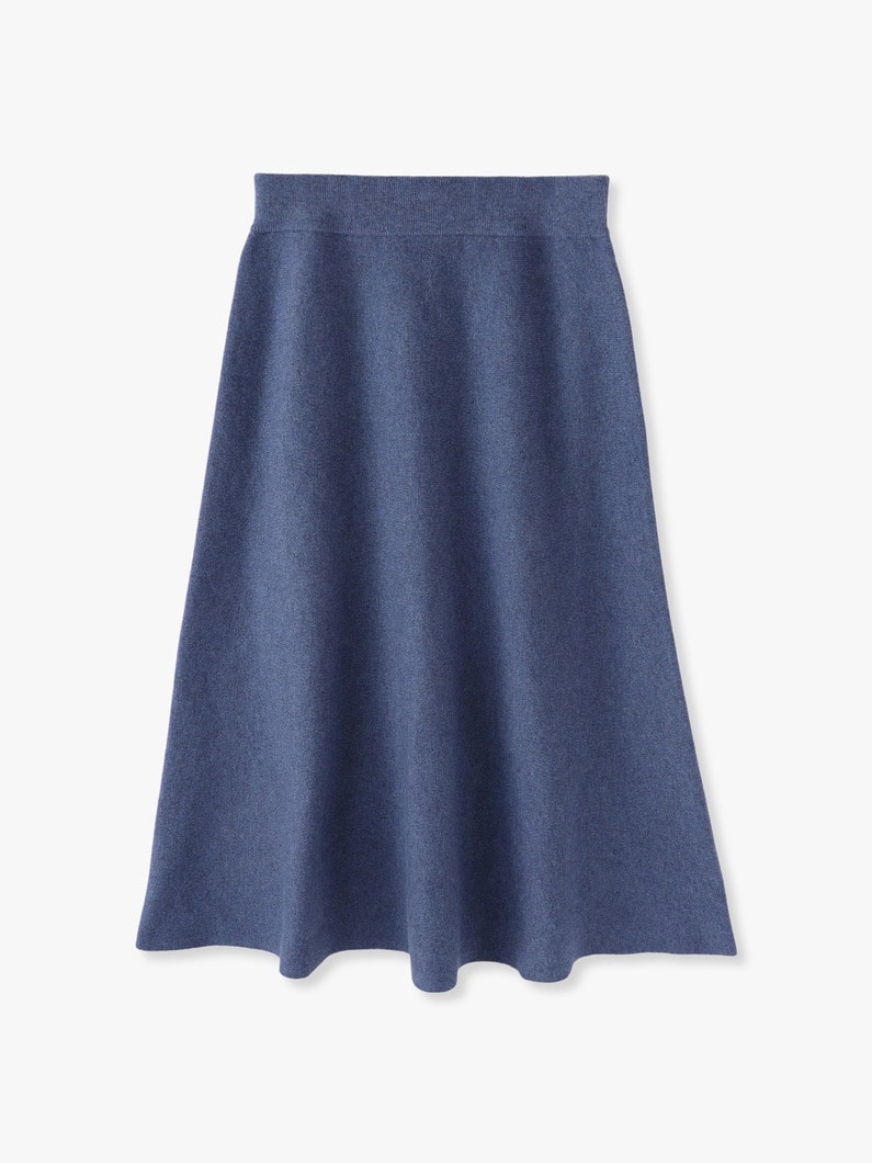 Soft Smooth Knit Flare Skirt 詳細画像 blue 3