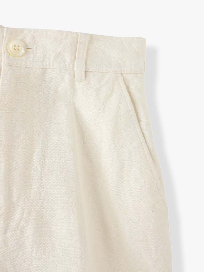Linen High Waist Pants 詳細画像 white 4