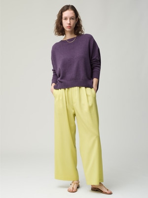 Wool Everyday Tuck Pants 詳細画像 yellow