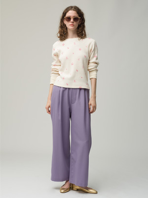 Wool Everyday Tuck Pants 詳細画像 lavender