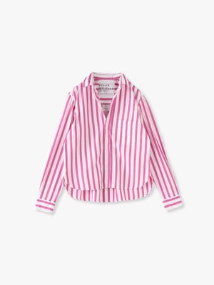 Silvio Cotton Striped Shirt（pink） 詳細画像 pink