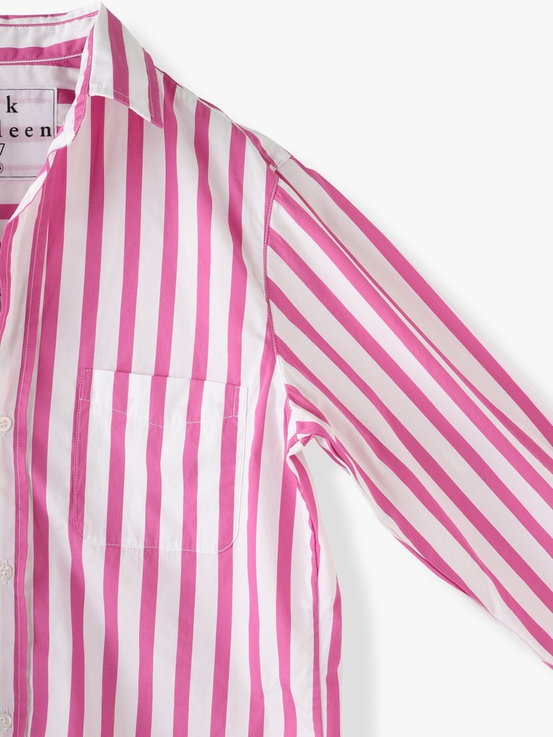 Silvio Cotton Striped Shirt（pink） 詳細画像 pink 4