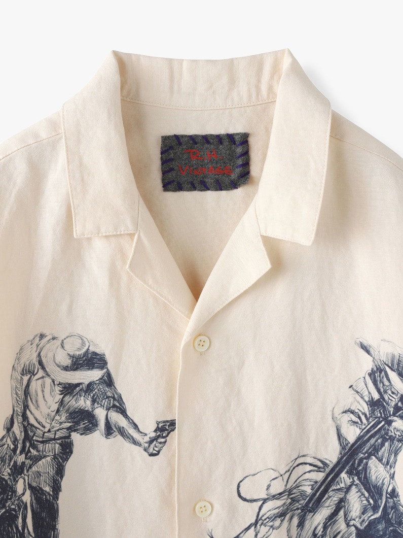 Cowboy Print Short Sleeve Shirt 詳細画像 off white 4