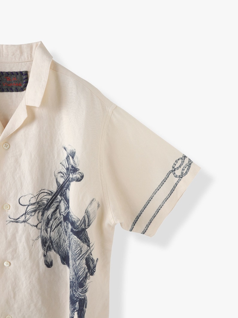 Cowboy Print Short Sleeve Shirt 詳細画像 off white 5