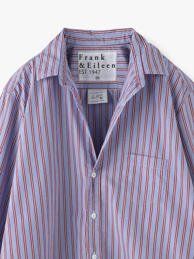 Eileen Super Fine Cotton Striped Shirt 詳細画像 blue 3
