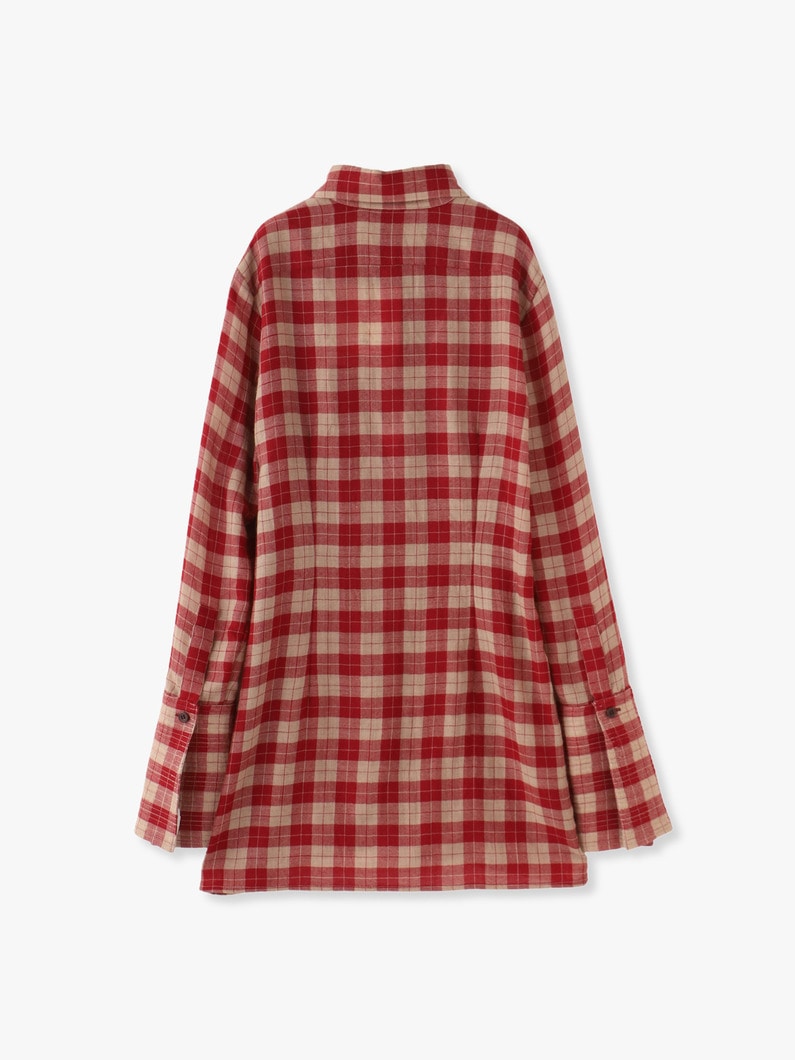 Cashmere Checked Shirt 詳細画像 red 4