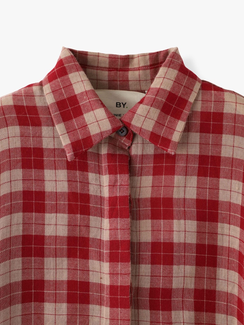 Cashmere Checked Shirt 詳細画像 red 5