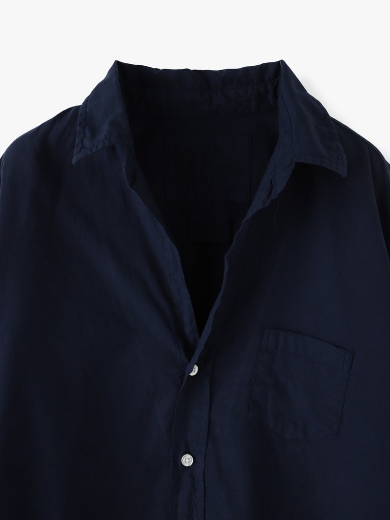 Eileen Botanical Dye Organic Cotton Voile Shirt (navy) 詳細画像 navy 5
