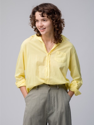 Eileen Botanical Dye Core Voile Shirt 詳細画像 yellow