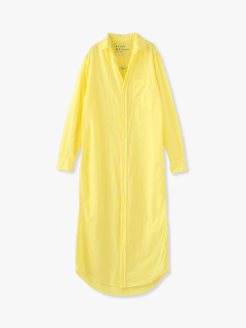 Rory Botanical Dye Organic Cotton Voile Shirt Dress 詳細画像 yellow 3