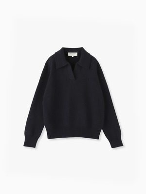 Jaclyn Cotton Knit Pullover 詳細画像 navy