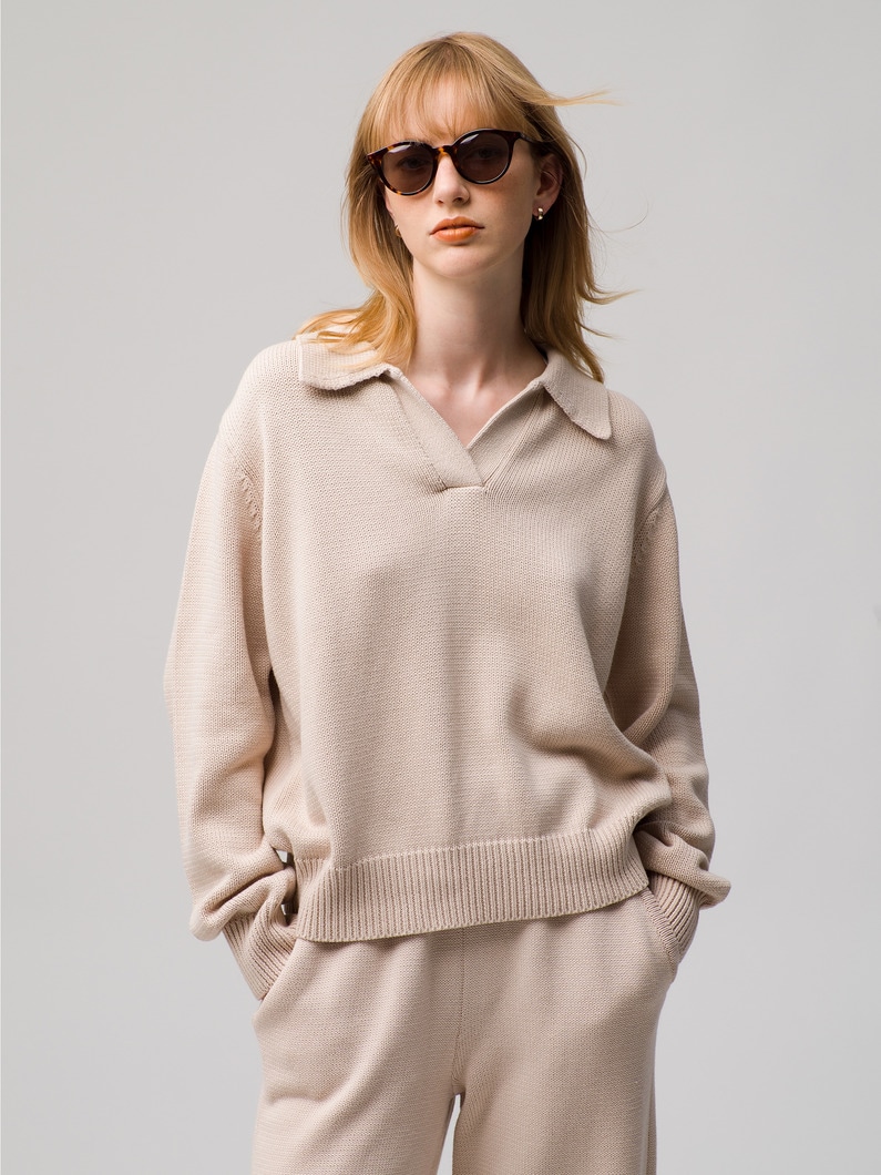 Jaclyn Cotton Knit Pullover 詳細画像 ivory 1