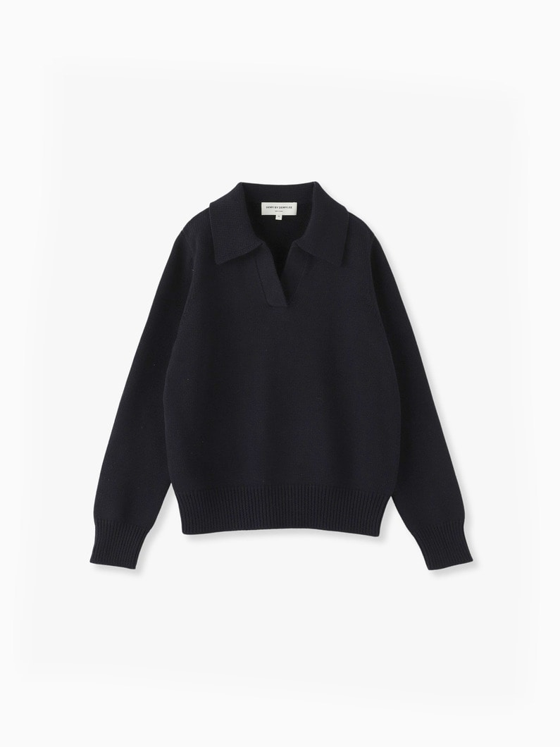 Jaclyn Cotton Knit Pullover 詳細画像 navy 1