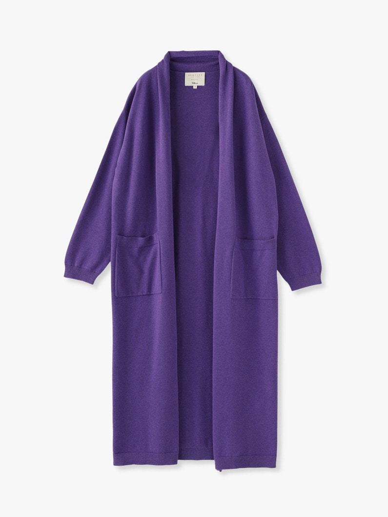 Petra Cotton Cashmere Long Cardigan (purple/navy) 詳細画像 purple 2