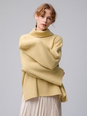 Cassidy Wool High Neck Pullover 詳細画像 yellow