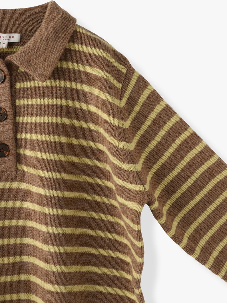 Renny Striped Wool Pullover 詳細画像 brown 6