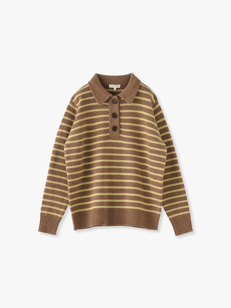Renny Striped Wool Pullover 詳細画像 brown 3