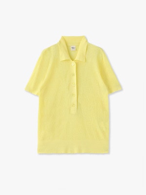 Lace Denit Polo Shirt 詳細画像 light yellow