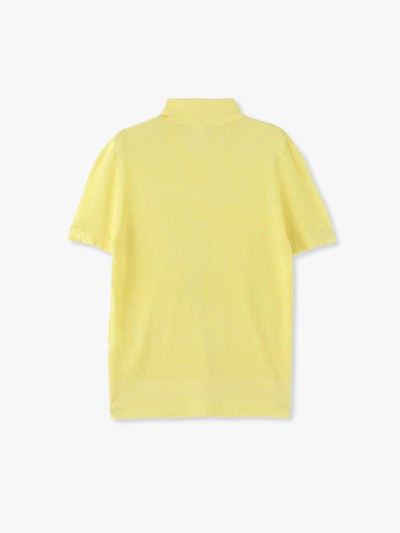 Lace Denit Polo Shirt 詳細画像 light yellow 2