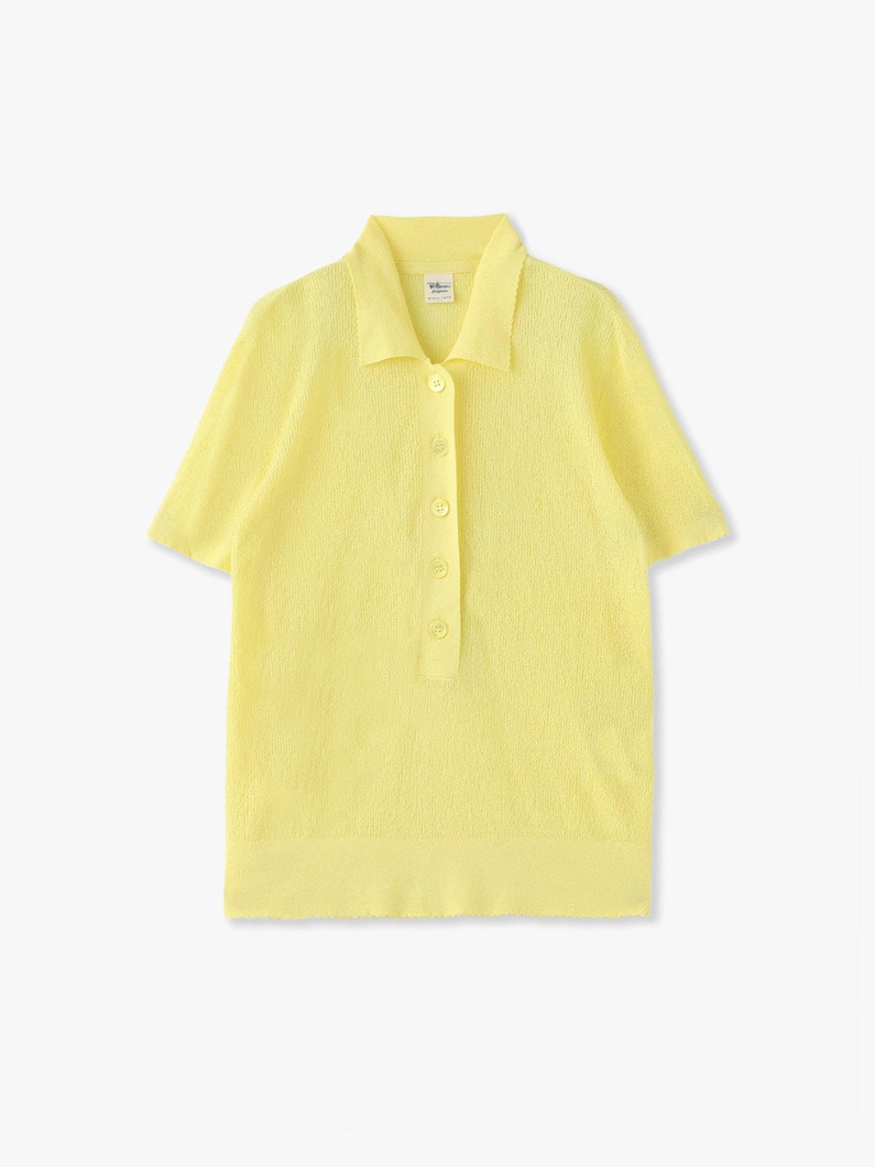 Lace Denit Polo Shirt 詳細画像 light yellow 1