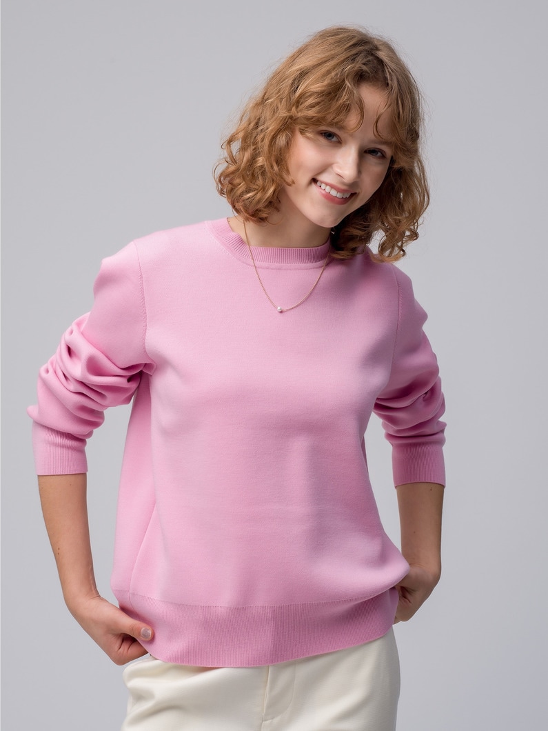 Wool Smooth Knit Pullover 詳細画像 pink 1