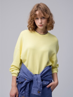 Cotton Smooth Knit Pullover 詳細画像 light yellow