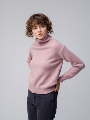 Zaida Turtle Neck Knit Pullover 詳細画像 pink