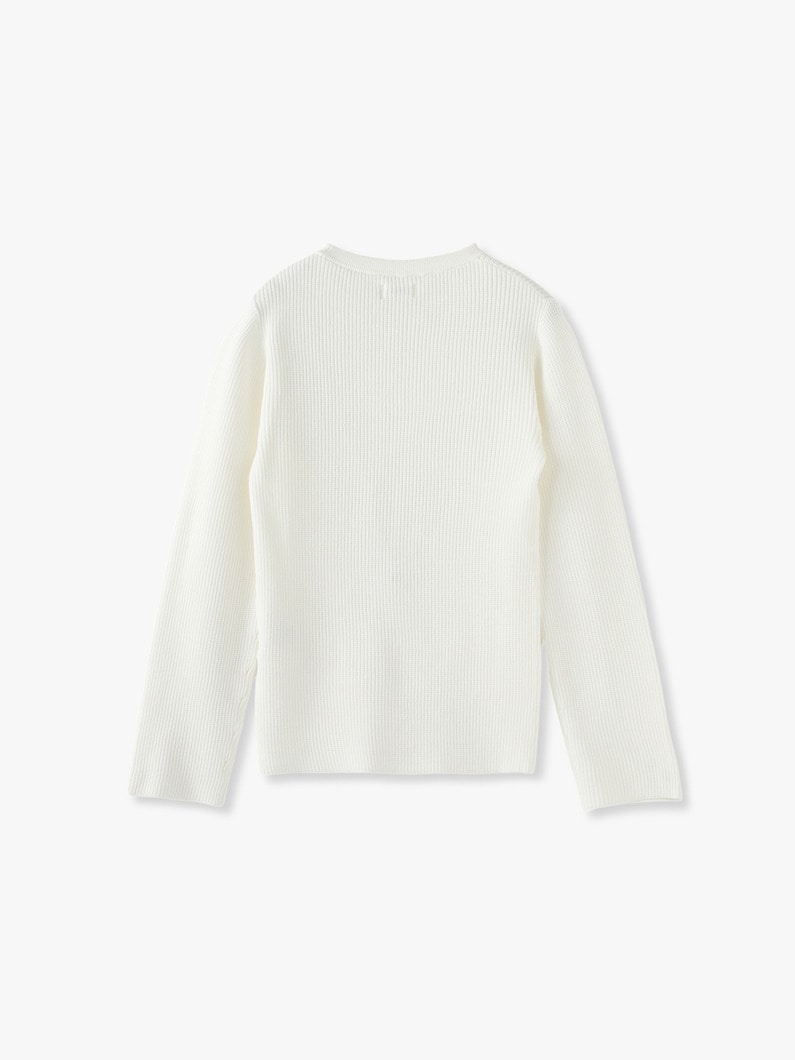 Waffle Knit Pullover 詳細画像 white 3