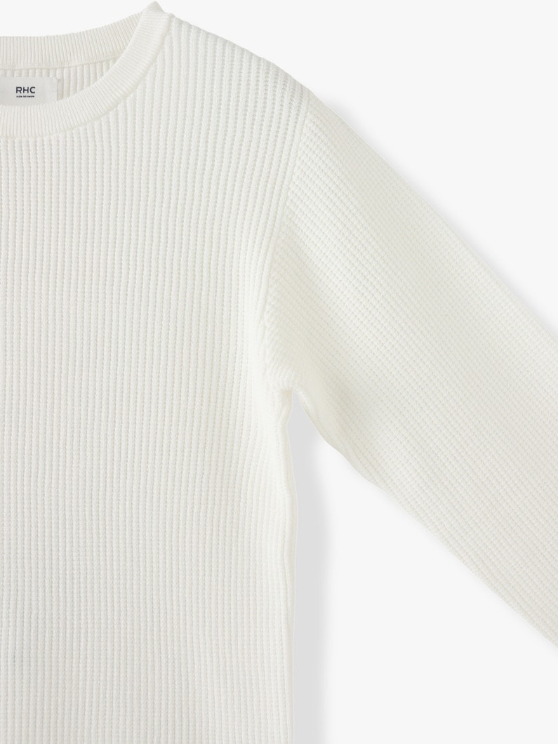 Waffle Knit Pullover 詳細画像 white 5