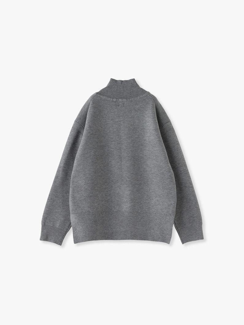 Double Face High Neck Knit Pullover 詳細画像 gray 4