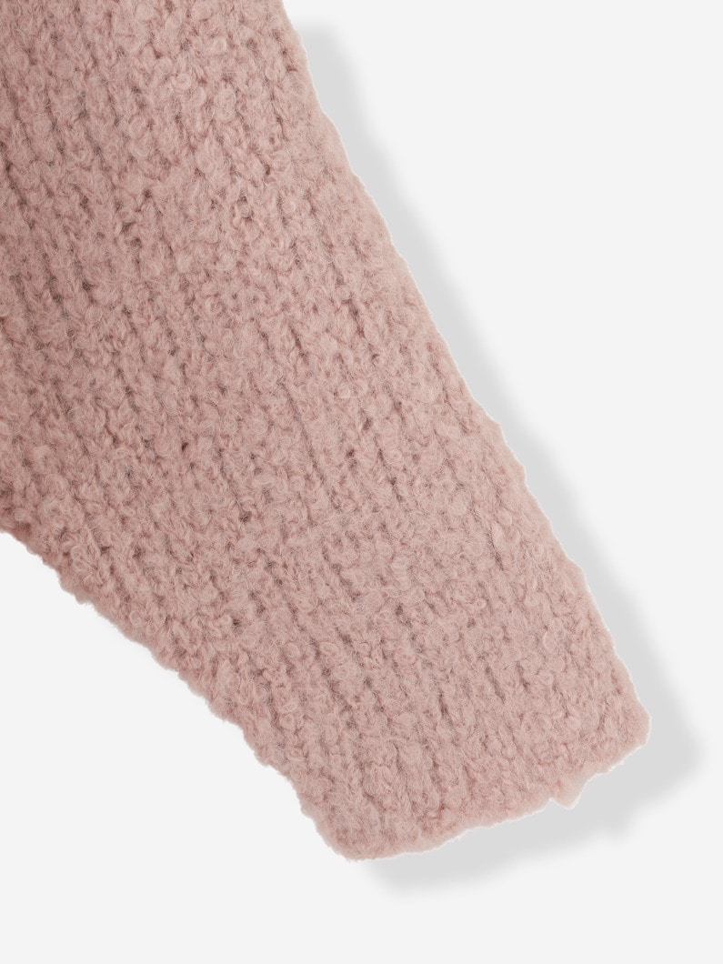 Alpaca Wool V Neck Knit Pullover 詳細画像 pink 5